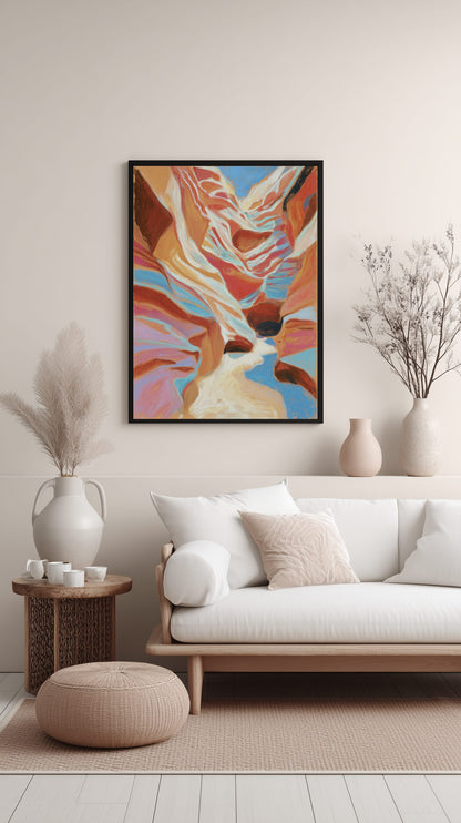 Painted Canyon Light Poster