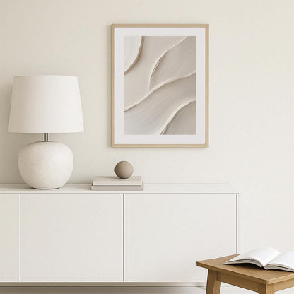 White Curve Abstract Poster