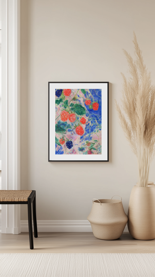 Raspberry Garden Delight Poster