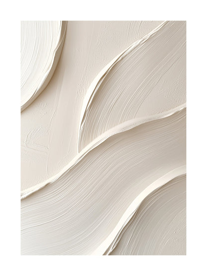 white curve abstract decorative wall art - modern poster for home or office
