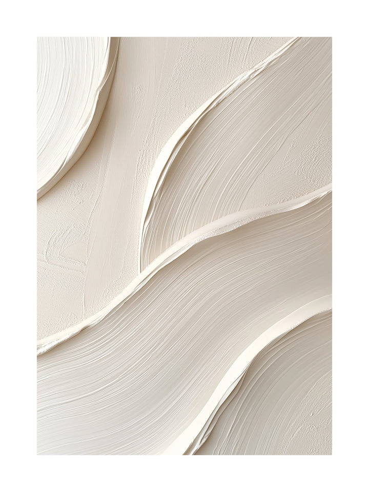 white curve abstract decorative wall art - modern poster for home or office